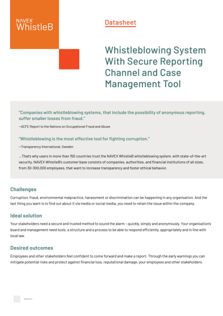 Whistleblowing System With Secure Reporting And Case Management | NAVEX